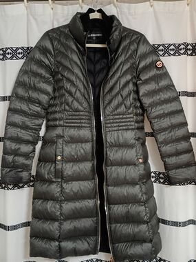 Bernardo Olive Green Primaloft Long Puffer Coat Women S/P/CH/36